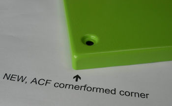 Ecke in Blech geformt mit dem ACF Eckenformer